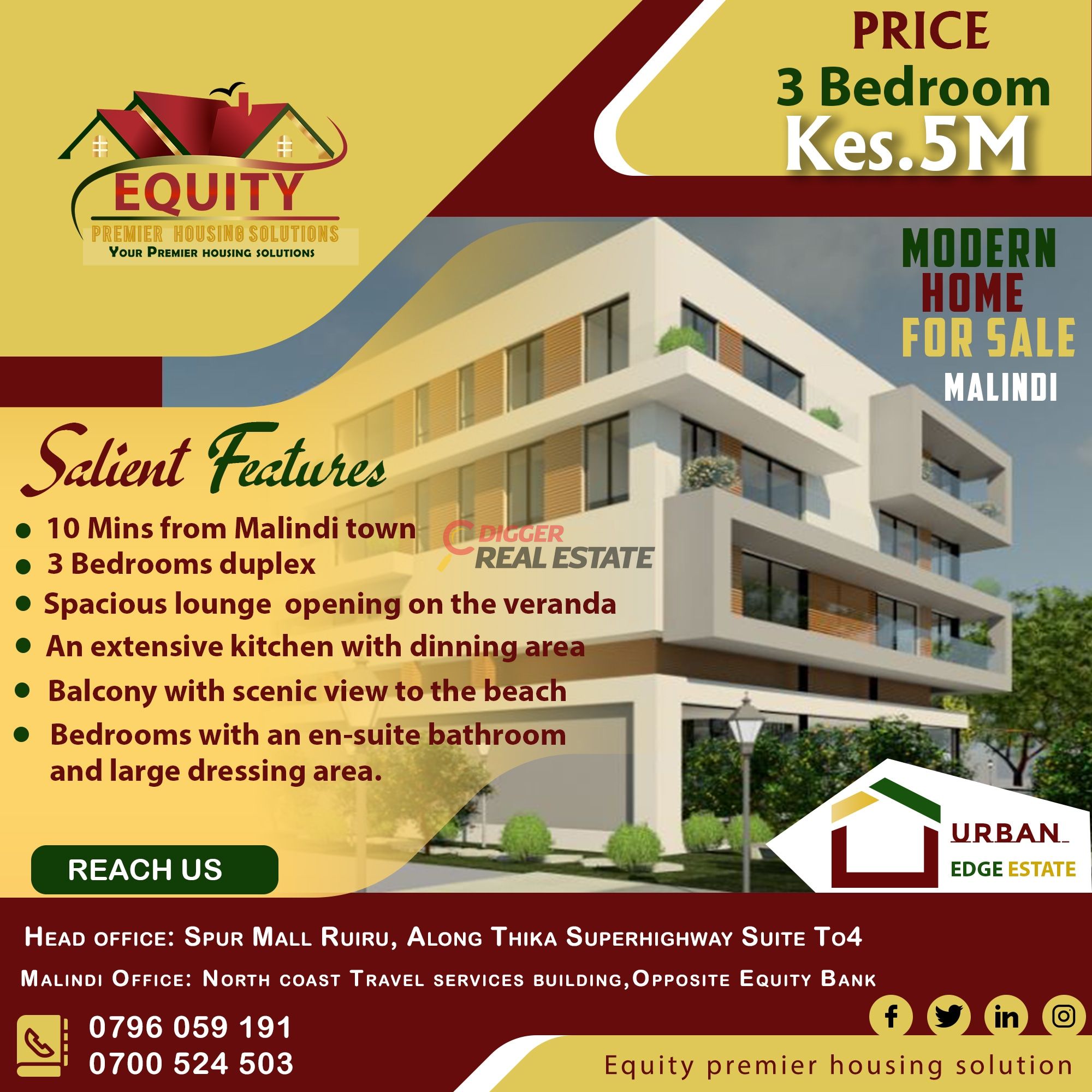 2 bedrooms Duplex for sale in MalindiDigger Real estate.Sell and Buy